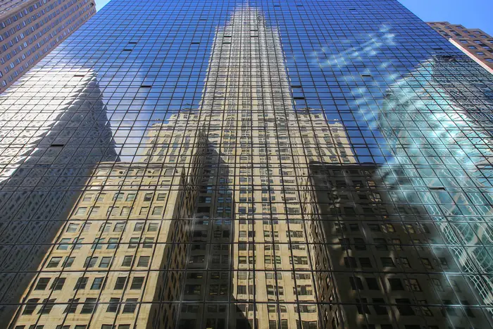 Manhattan building reflections